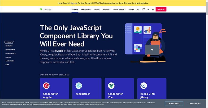 Kendo UI Best JavaScript Data Grid Libraries